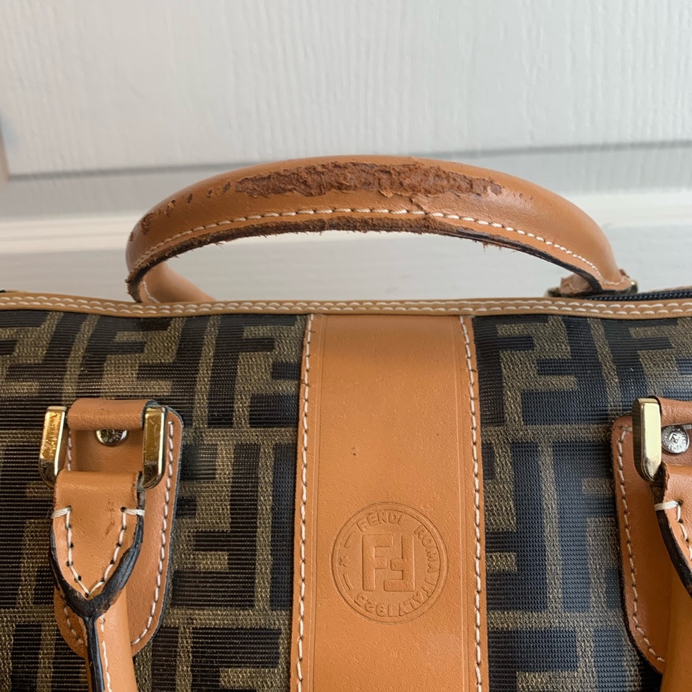 Vintage FENDI Roma 1925 zucca Boston  speedy Bag ‘70 ❤️ - Picture 2 of 16